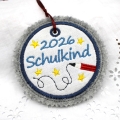 Bild 2 von Stickdatei Schulanfang 2026 2027 Applikation runde Button 10x10cm mit blanko