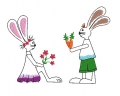 Bild 1 von Stickdatei Hase Hasenpaar SET Hasendame Hasenjunge