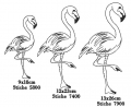 Bild 4 von Stickdatei Flamingo Redwork SET
