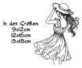Bild 4 von Stickdatei Dame im Sommerkleid Sommer Konturstich 