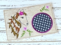 Bild 1 von  Stickdatei Untersetzer Pferd 13x18cm und 13x20cm
