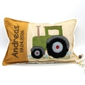 Bild 1 von Stickdatei ITH Kissen Traktor  / (Stickrahmengröße) 24x36cm