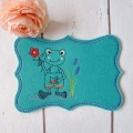 Bild 2 von Stickdatei lustiger Frosch im Konturstich