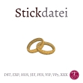 Stickdatei Eheringe Hochzeit