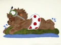 Bild 1 von Stickdatei Bär Sommerbär auf Matratze doodle Applikation
