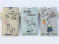 Bild 1 von ITH Stickdatei Schokohülle Hasen Osterhasen 3er SET 10x18cm