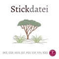Stickdatei Savanne Baum Strauch 