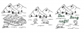 Bild 1 von Stickdatei Berge Alm Almwiese Berg Redwork SET XL  / (Lizenz) Unlimited
