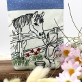 Bild 3 von Stickdatei Landleben Pferd Huhn Schwein Katze SET Redwork Konturstich