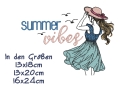 Bild 5 von Stickdatei Dame im Sommerkleid Sommer Konturstich 