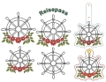 Bild 4 von Stickdatei Steuerrad ITH Anhänger mit Blumen SET 
