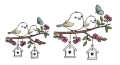 Stickdatei Vogel auf Ast 