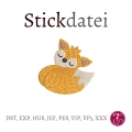 Bild 1 von Stickdatei Fuchs schlafend