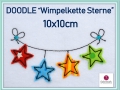 Bild 1 von Stickdatei DOODLE Sternengirlande 10x10cm Rahmen