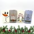 ITH  Lichterbeutel Weihnachten SET mit Nussknacker Schneemann Kerzen