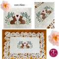 Bild 5 von Stickdatei Hase Hasen Blumen Ostern Frühling