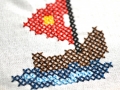 Bild 2 von Stickdatei kleines Boot Kreuzstich