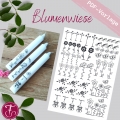 Vorlage für Kerzentattoo Blumen pdf Kerzensticker für Wasserschiebefolie