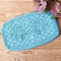 Stickdatei Untersetzer Quilt Optik Rose Blume